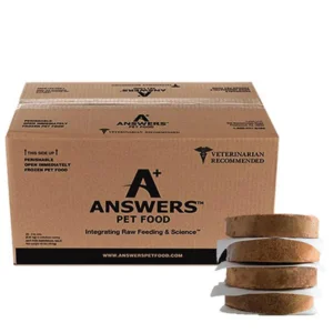 Answers Pet Food Detailed Formula Turkey Raw Frozen Dog Food Patties 20 lbs