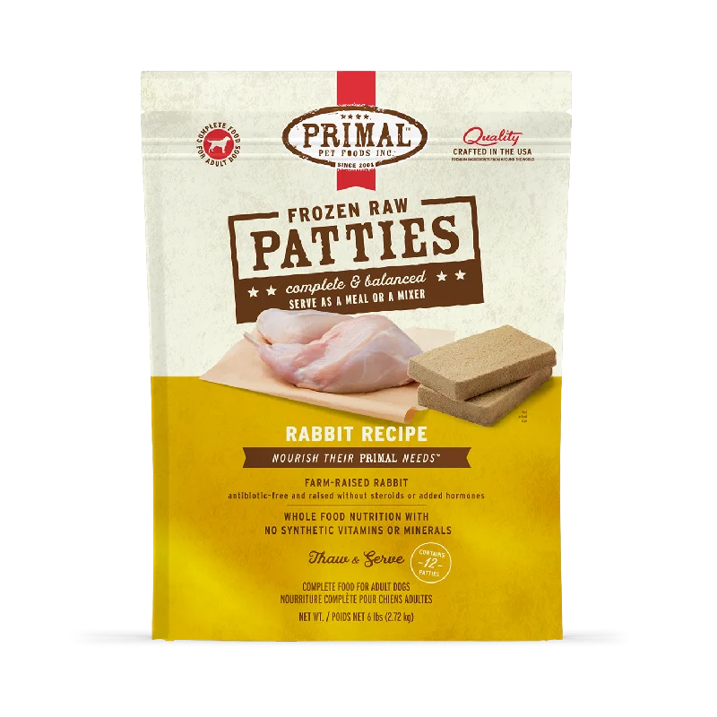 Frozen Raw Patties Dog Food <br> Rabbit Recipe