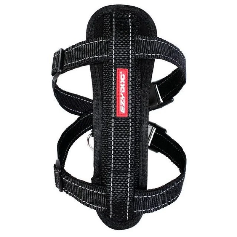 EzyDog Chest Plate Black Dog Harness Large