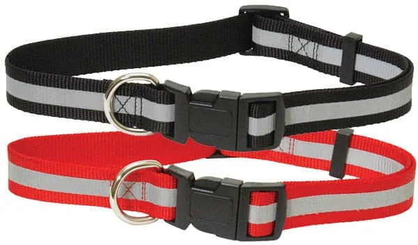 Jeffers Reflective 3/4"W Adjustable Dog Collars, 14"-22"L