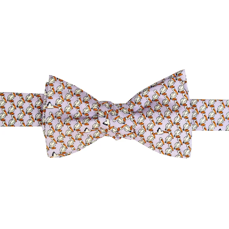 Ash Wednesday Lavender Pelican Bow Tie