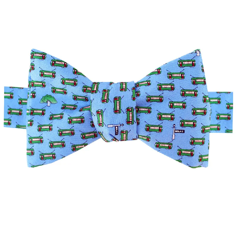 Bay Blue Boys' Streetcar Bow Tie