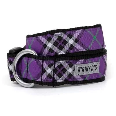 Bias Plaid Purple Collar & Lead Collection