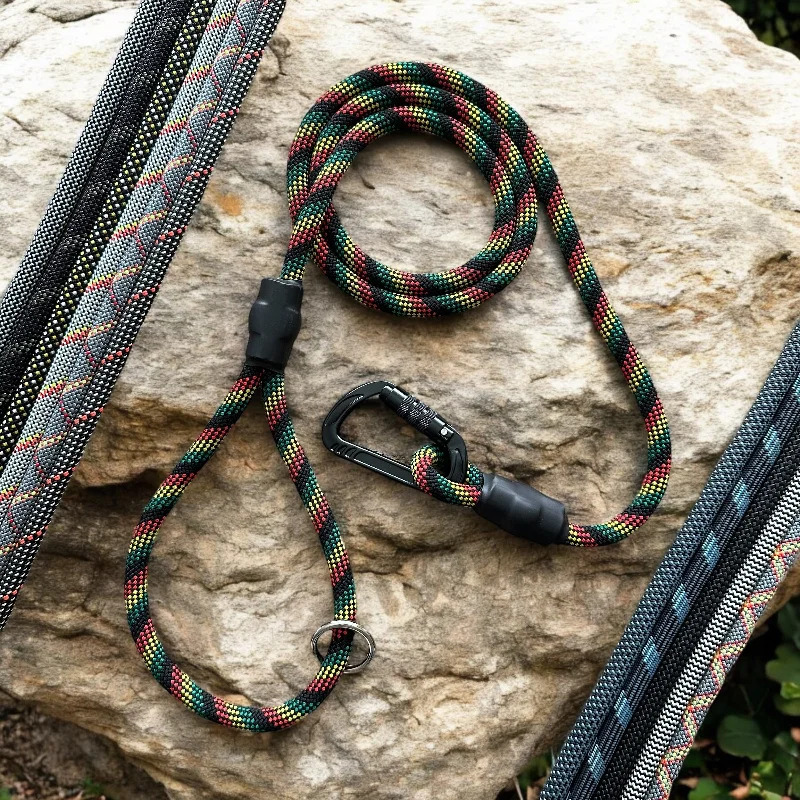 Black & Gray Patterns Climbing Rope Leashes