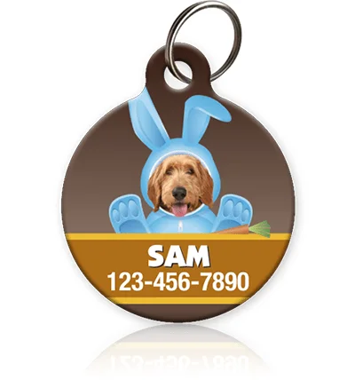 Blue Bunny Pet ID Tag