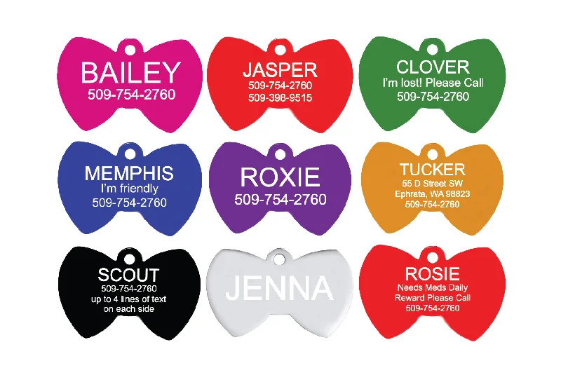 Bow Tie Pet ID Tag