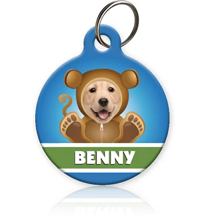 Boy Monkey Pet ID Tag