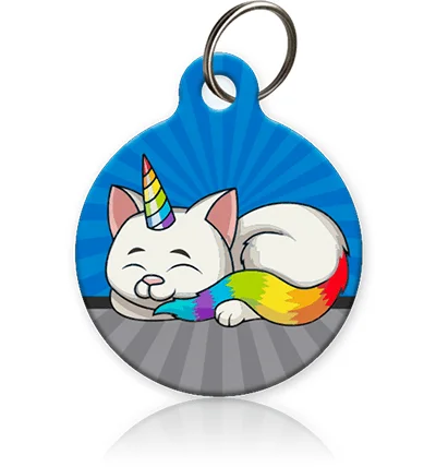 Cat Unicorn Rainbow Pet ID Tag