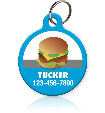 Cheeseburger Pet ID Tag