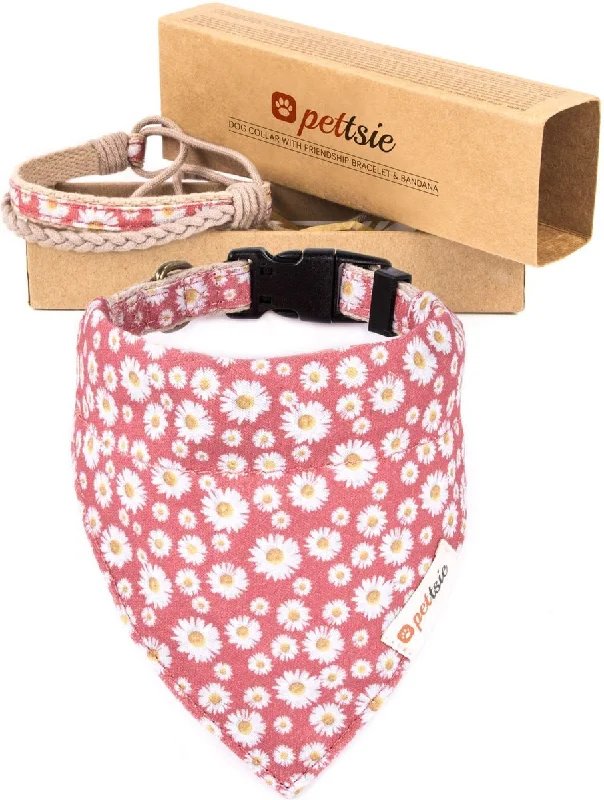 Pettsie Dog Collar Daisy & Bandana