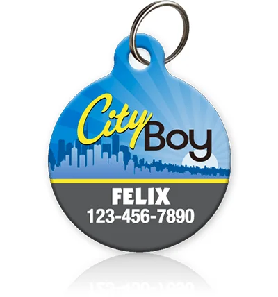 City Boy Pet ID Tag