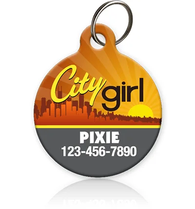 City Girl Pet ID Tag