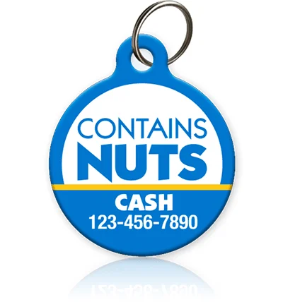 Contains Nuts Pet ID Tag