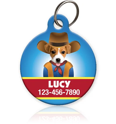 Cowboy Pet ID Tag