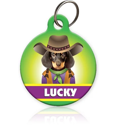 Cowgirl Pet ID Tag