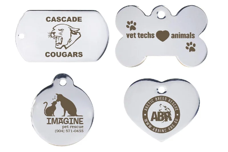 Custom Logo Stainless Steel Dog Tags - Volume Pricing