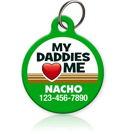 Daddies Love Me Pet ID Tag