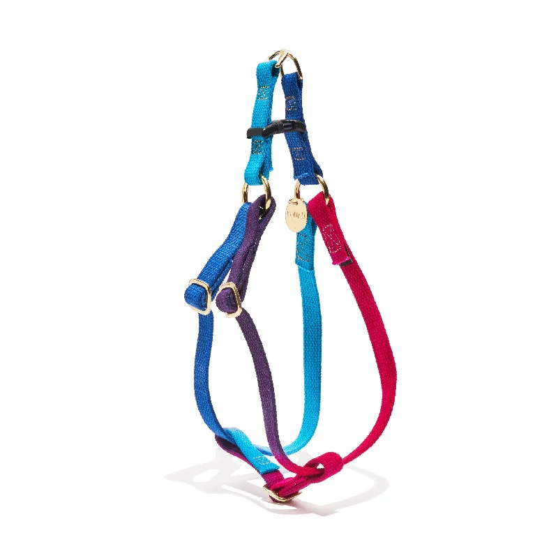 Dark Multi Cotton Cat & Dog Harness