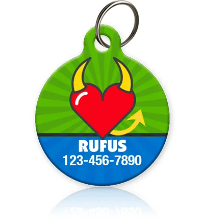 Devil Heart Pet ID Tags