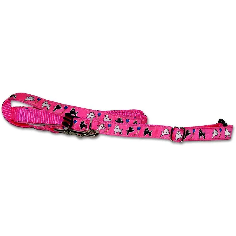 Toy Poodle Pink Collar and Leash Set- ⅝ inch wide-Fits 8”-12”