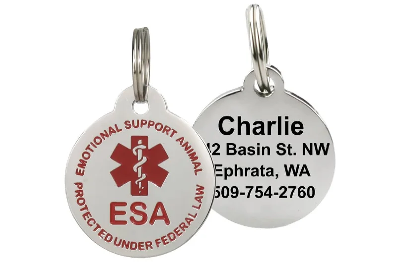 ESA Dog Tags in Stainless Steel