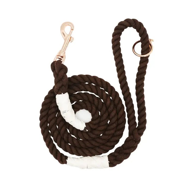 Fall Dog Rope Leash - Espresso