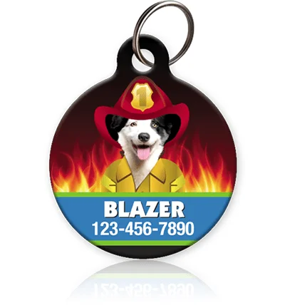 Firefighter Pet ID Tag