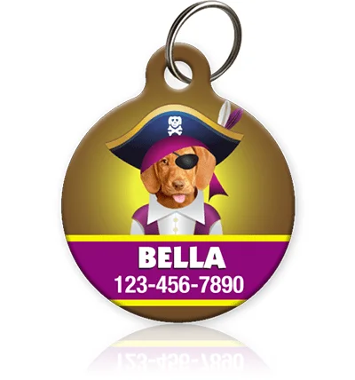 Girl Pirate Pet ID Tag