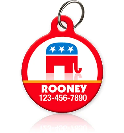 GOP Elephant Pet ID Tag