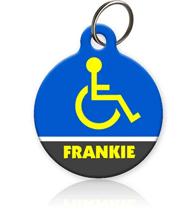 Handicap Symbol Pet ID Tag