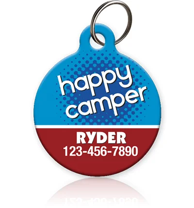 Happy Camper Pet ID Tag