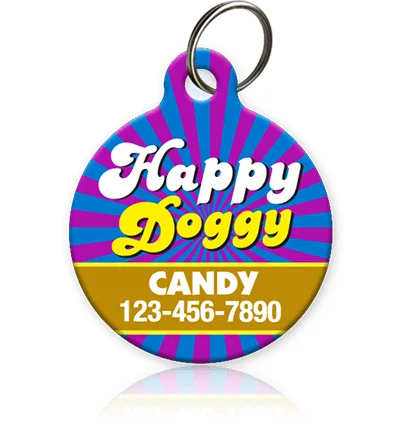 Happy Doggy Pet ID Tag