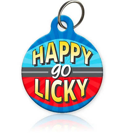 Happy Go Licky Pet ID Tag