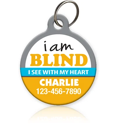 I Am Blind Pet ID Tag