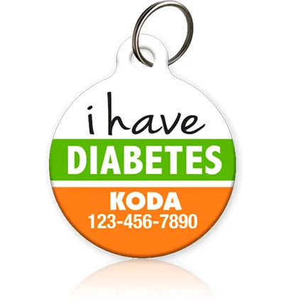 I Have Diabetes Pet ID Tag