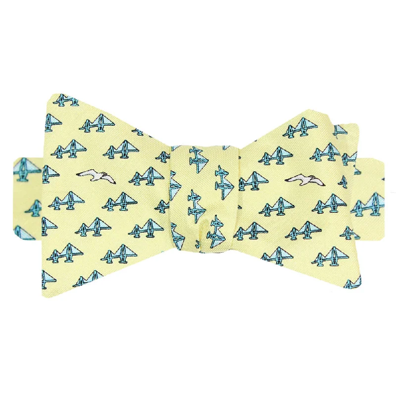 King Cake Yellow Charleston's Ravenel Bridge Bow Tie