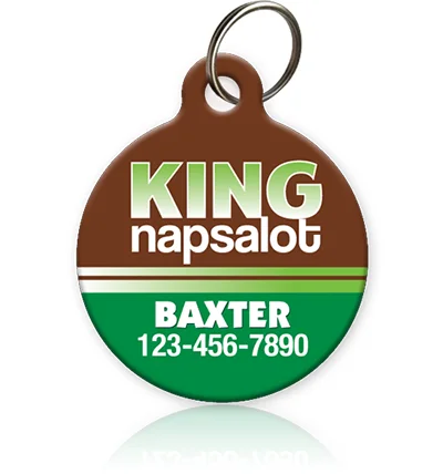 King Napsalot Pet ID Tag