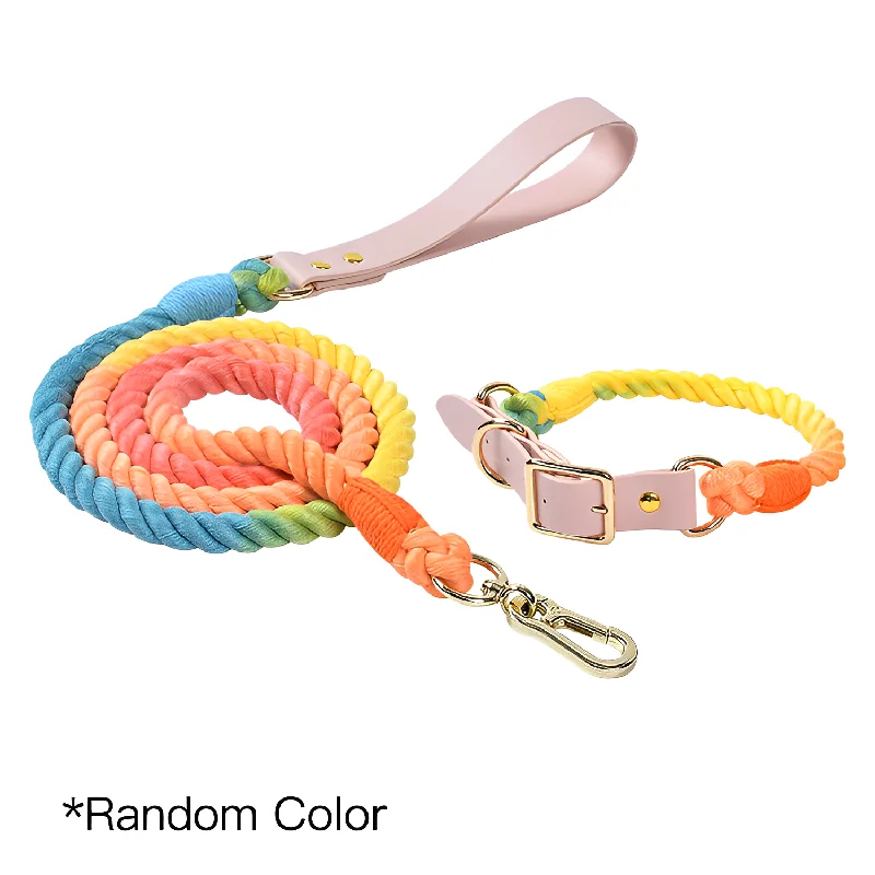 Loofie Colorful Dog Collar & Leash Set - Eco-Friendly, Vibrant, and Durable