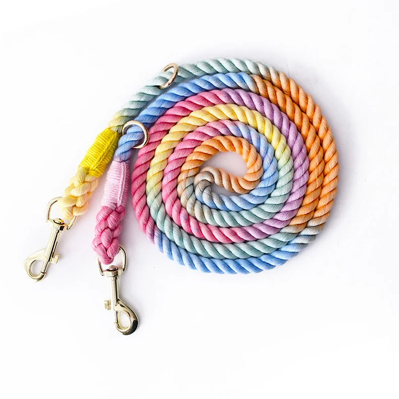 Loofie Handfree Dog Leash - Rainbow Color for Fun & Convenience