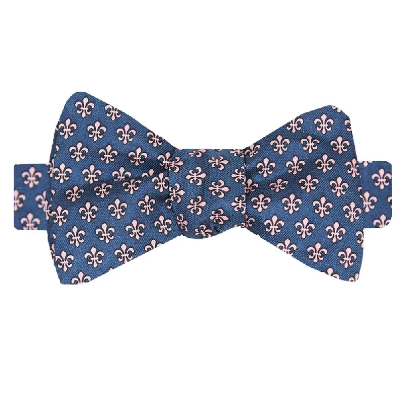 Midnight Navy Fleur de Lis Bow Tie