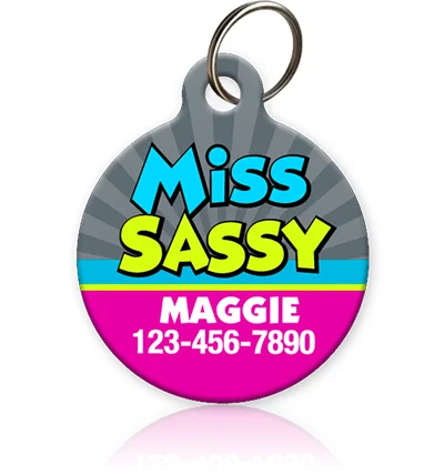 Miss Sassy Pet ID Tag