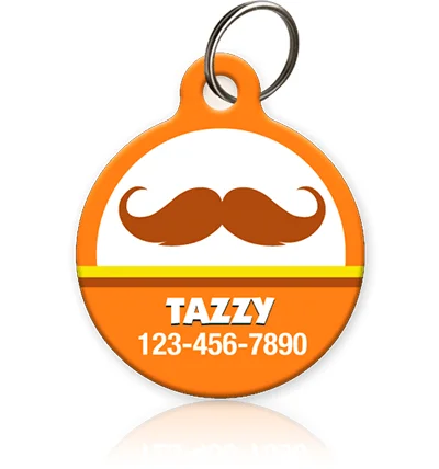 Mustache Halloween Pet ID Tag