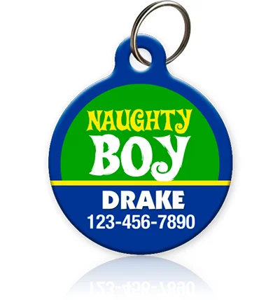 Naughty Boy Pet ID Tag