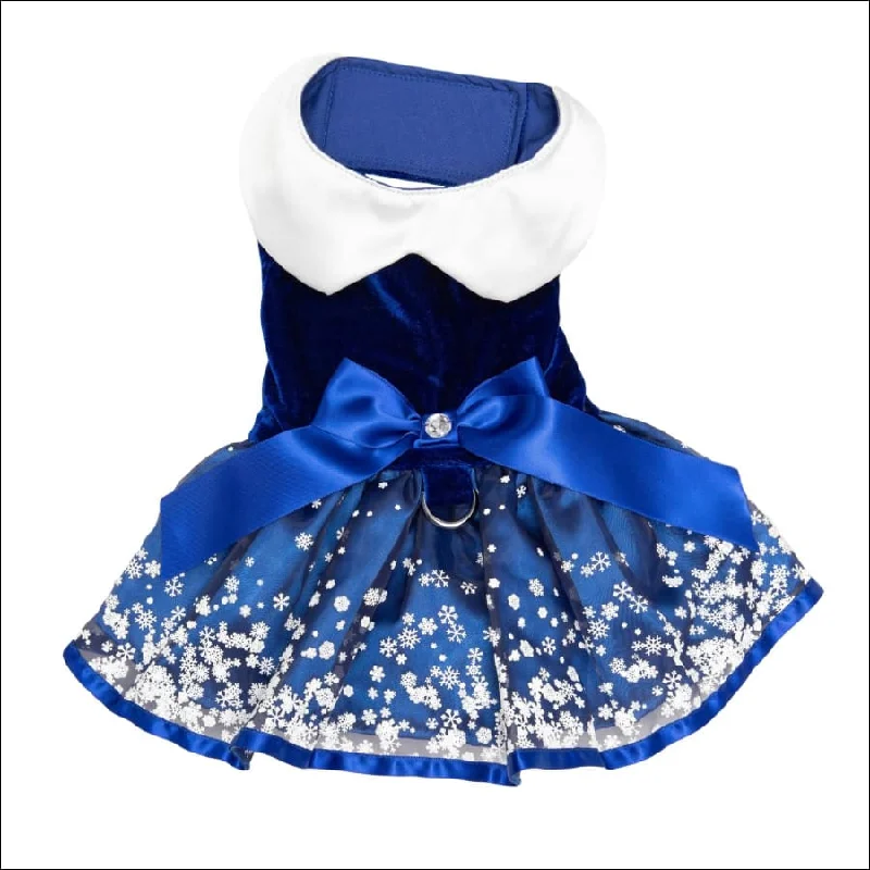 NEW- Doggie Design Holiday Dog Harness Dress - Snowflakes