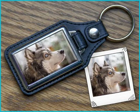 Photo Keychain Leather