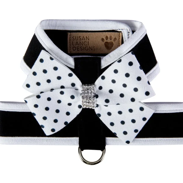 Polka Dot Nouveau Bow Tinkie Harness with Trim