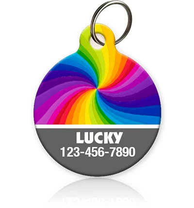 Rainbow Pet ID Tag