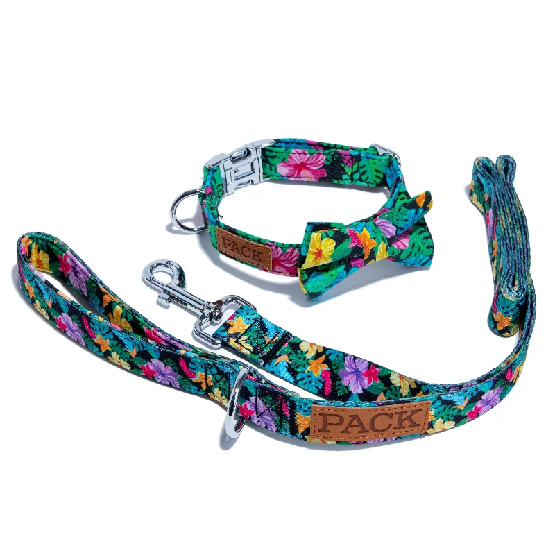 Rainforest Leash + Bowtie Collar