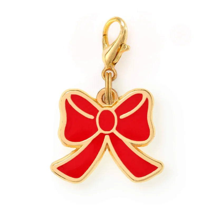 Red Bow Collar Charm