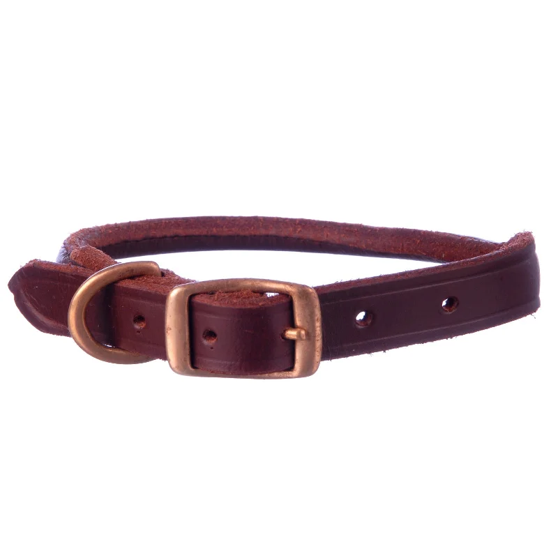 Rolled Leather Dog Collars, 1" x 25"